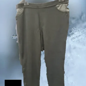 PANTALÓN NEGRO ELÁSTICO CON DETALLES DE POLIPIEL DKNY