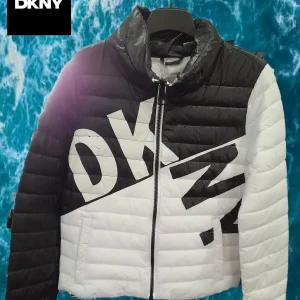 ANORAK BLANCO Y NEGRO DKNY ( TARA VINILO ESTROPEADO )