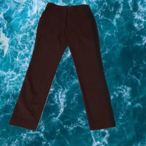 PANTALÓN DE VESTIR GRANATE CON CUADROS SEÑORA