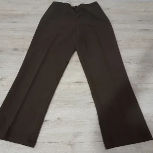 PANTALÓN MARRÓN POLIÉSTER -VISCOSA CON GOMA EN CINTURA SEÑORA