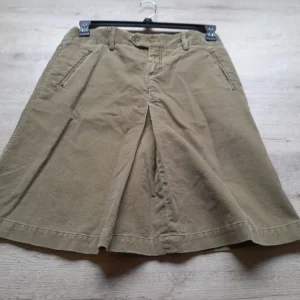 FALDA MIDI BEIGE DE PANA