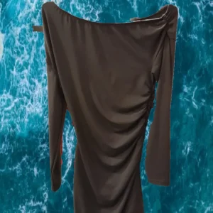 VESTIDO MARRÓN MIDI DE LICRA