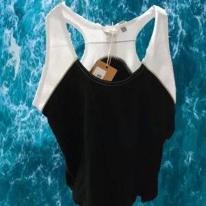 CAMISETA DE TIRANTES DEPORTIVA NEGRO-BLANCO