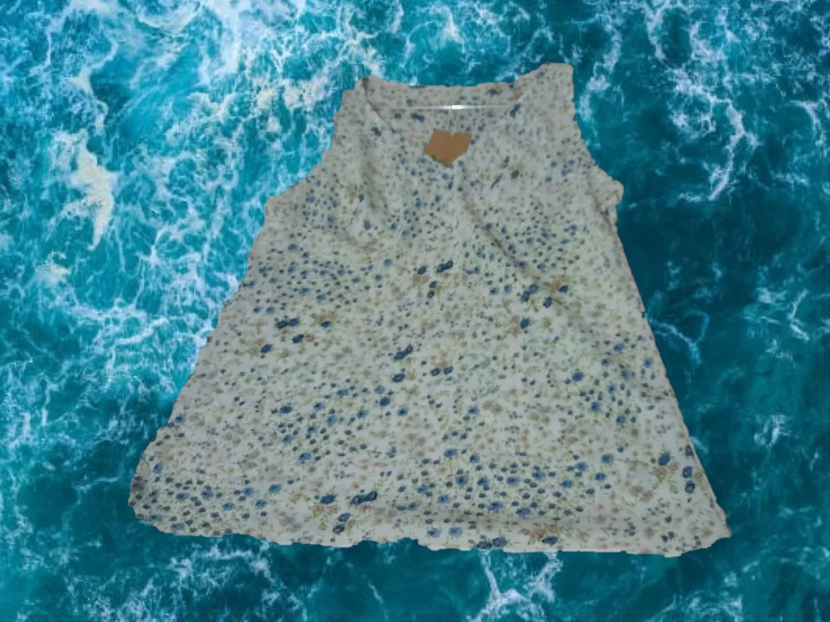 BLUSA TIRANTES BEIGE CON ESTAMPADO FLORAL