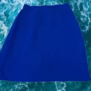 FALDA AZUL MIDI DE TUBO