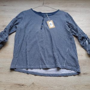 CAMISETA M/L AZUL CON CUADROS