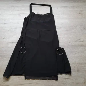 MINI VESTIDO NEGRO CON ATADURA EN CUELLO