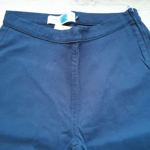 PANTALÓN ELÁSTICO AZUL MARINO CON CREMALLERA LATERAL