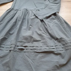 VESTIDO M/L  MIDI GRIS