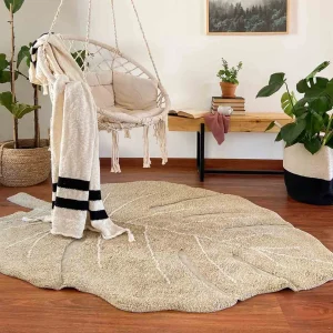 Alfombra lavable -Leaf – Oliva