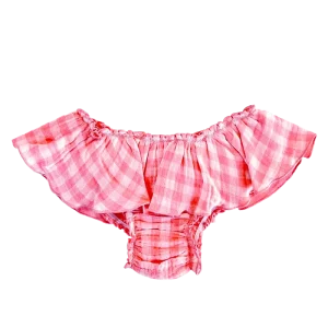 Braga con volantes Vichy Pink