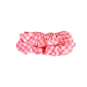 Bandeau con volantes Vichy Pink