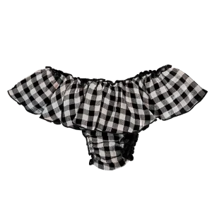 Braga con volantes Vichy Black