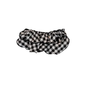 Bandeau con volantes Vichy Black