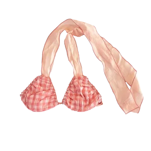 Bikini triángulo Vichy Pink