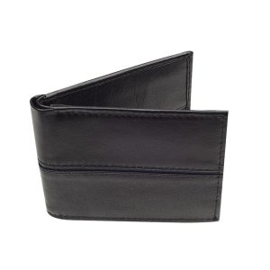 Billetera Medina Vestimenta Negro con Azul Marino