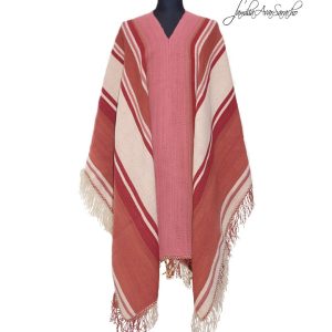 PONCHO DE OVEJA O003/03 RANQUEL «Serie de Recreación de Ponchos Históricos» – EN TELAR