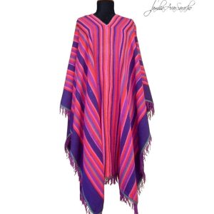 PONCHO DE OVEJA O006/010 JESUITICO «Serie de Recreación de Ponchos Históricos» – SOLO POR PEDIDO