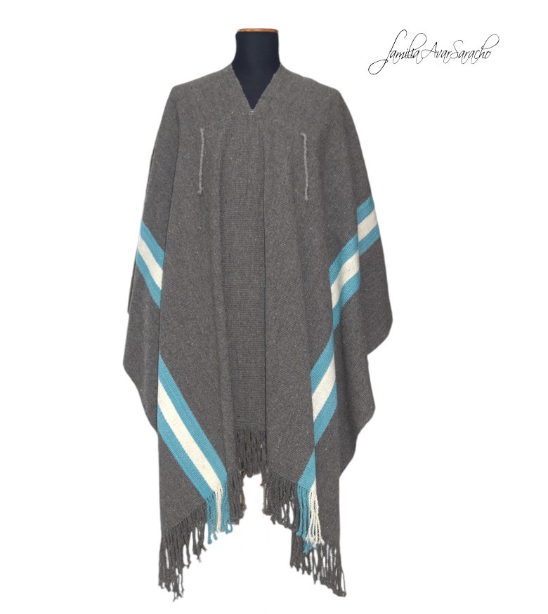 PONCHO DE OVEJA O050/005 ARGENTINO GRIS – UN PAÑO – SOLO POR PEDIDO