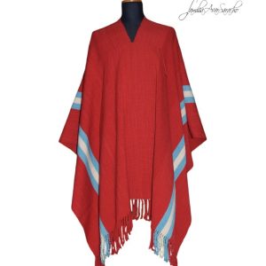 PONCHO DE OVEJA O050/007 ARGENTINO ROJO – UN PAÑO – SOLO POR PEDIDO
