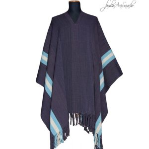 PONCHO DE OVEJA O050/008 ARGENTINO AZUL AÑIL – UN PAÑO – SOLO POR PEDIDO