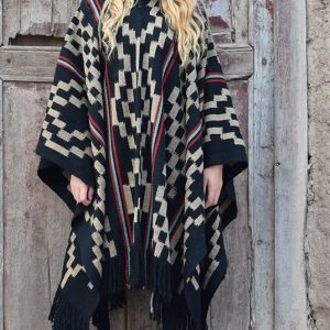 PONCHO ATADO A030 –  UN PAÑO – TRAMA Y URDIMBRE FINA – SOLO POR PEDIDO