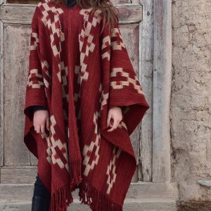 PONCHO ATADO A140/2 – UN PAÑO TRAMA FINA, URDIMBRE FINA – SOLO POR PEDIDO