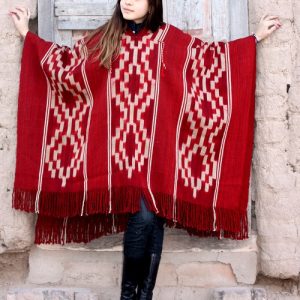 PONCHO ATADO A148 – UN PAÑO TRAMA FINA, URDIMBRE FINA – SOLO POR PEDIDO