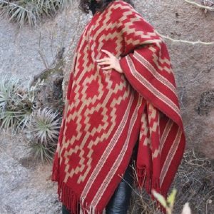 PONCHO ATADO A149 – UN PAÑO TRAMA FINA, URDIMBRE FINA – SOLO POR PEDIDO