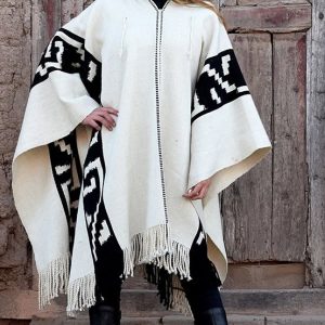 PONCHO ATADO A152 – UN PAÑO TRAMA FINA, URDIMBRE FINA – SOLO POR PEDIDO