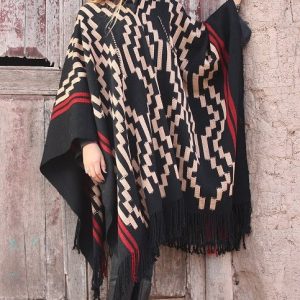 PONCHO ATADO A160 – UN PAÑO. TRAMA FINA, URDIMBRE FINA – SOLO POR PEDIDO