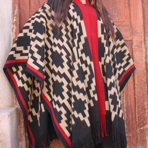 PONCHO ATADO A177 – UN PAÑO. TRAMA FINA, URDIMBRE FINA –  SOLO POR PEDIDO