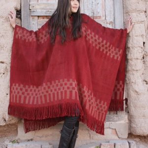 PONCHO ATADO A203 – UN PAÑO TRAMA FINA, URDIMBRE FINA