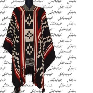PONCHO ATADO A205 – UN PAÑO. TRAMA FINA, URDIMBRE FINA