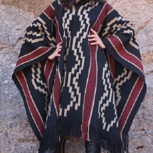 PONCHO ATADO A211 – UN PAÑO TRAMA FINA, URDIMBRE FINA