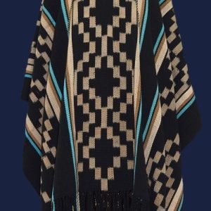PONCHO ATADO A049 – UN PAÑO TRAMA FINA, URDIMBRE FINA – SOLO POR PEDIDO