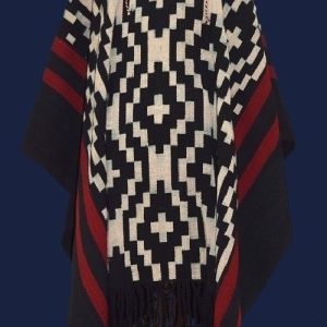 PONCHO ATADO A079 – UN PAÑO TRAMA FINA, URDIMBRE FINA