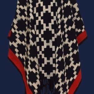 PONCHO ATADO A086 – UN PAÑO TRAMA FINA, URDIMBRE FINA