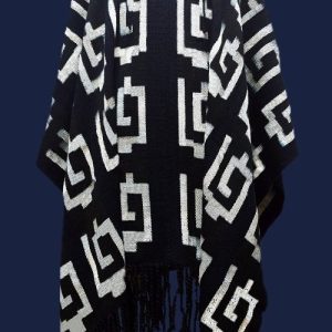 PONCHO ATADO A105 – UN PAÑO. TRAMA FINA, URDIMBRE FINA