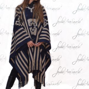 PONCHO ATADO A507 – UN PAÑO TRAMA FINA, URDIMBRE FINA