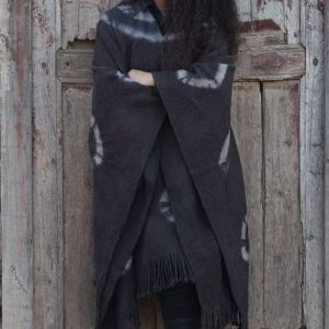 PONCHO DE ARGOLLAS G508 GRIS – UN PAÑO – TRAMA Y URDIMBRE FINA – SOLO POR PEDIDO