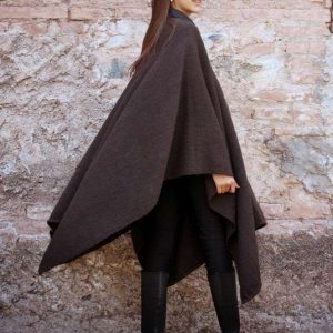 PONCHO DE OVEJA O010/002 NEGRO SIN FLECOS NEGRO UN PAÑO – SOLO POR PEDIDO