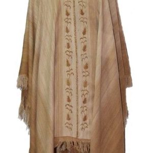 PONCHO DE VICUÑA V113 HILADO FINO, BORDADO – SOLO POR PEDIDO