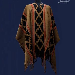 PONCHO ATADO A094 – UN PAÑO TRAMA FINA, URDIMBRE FINA