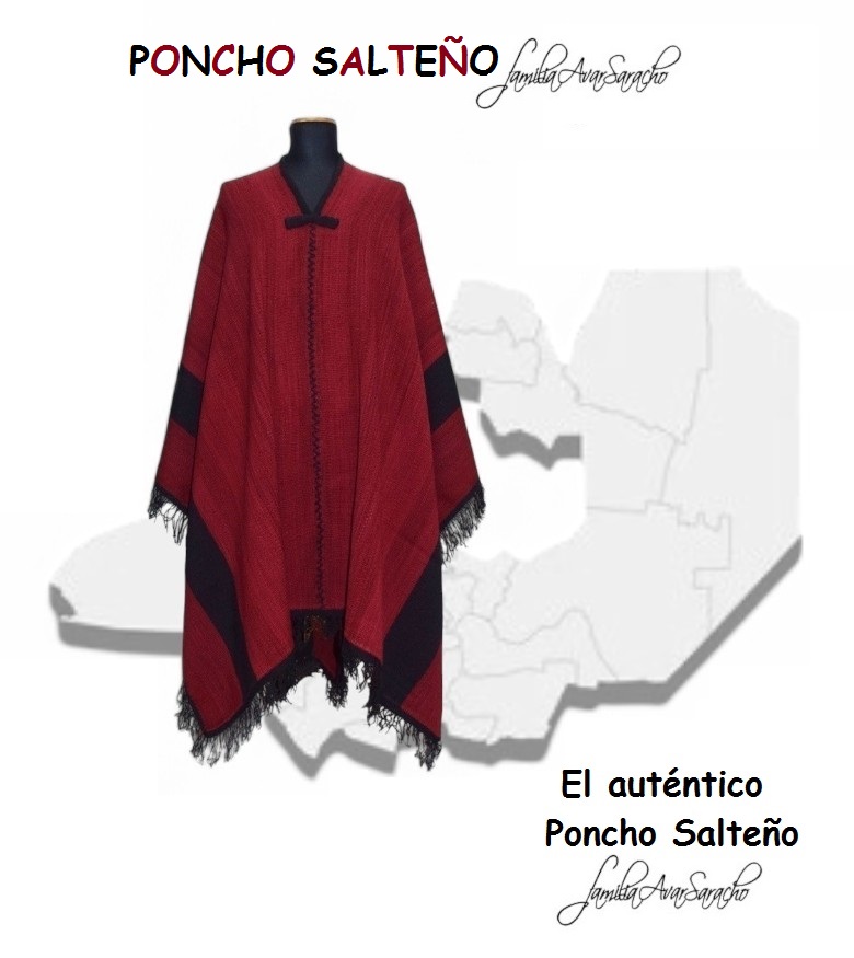 PONCHO O004 DE OVEJA SALTEÑO «FAMILIA AVAR SARACHO» – DISPONIBLE