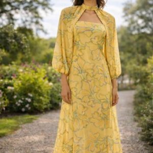 Vestido Largo Estampado Floral