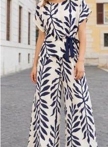 Conjunto Estampado Efecto Lino