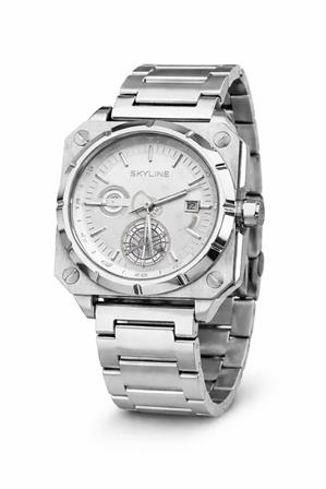 Reloj Skyline Acero Cuadrado