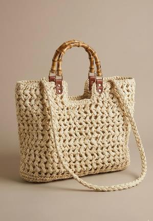 Bolso Tote de Verano Papel Trenzado