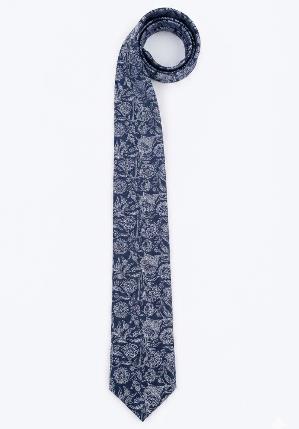 Corbata Seda con Diseño Floral
